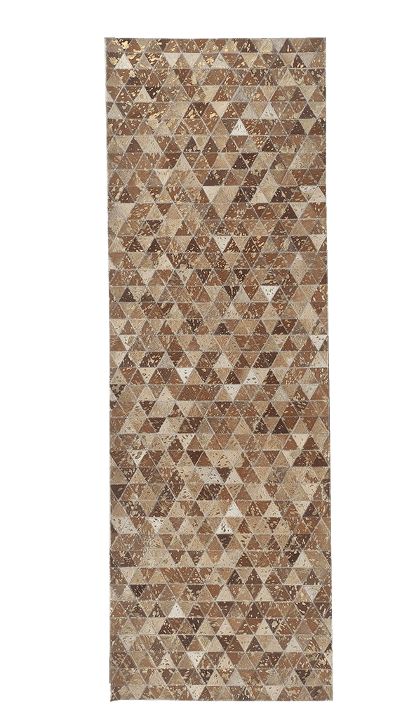 Hallway Tan Multi-Color Leather Rug (2 Sizes Available) Homekode 