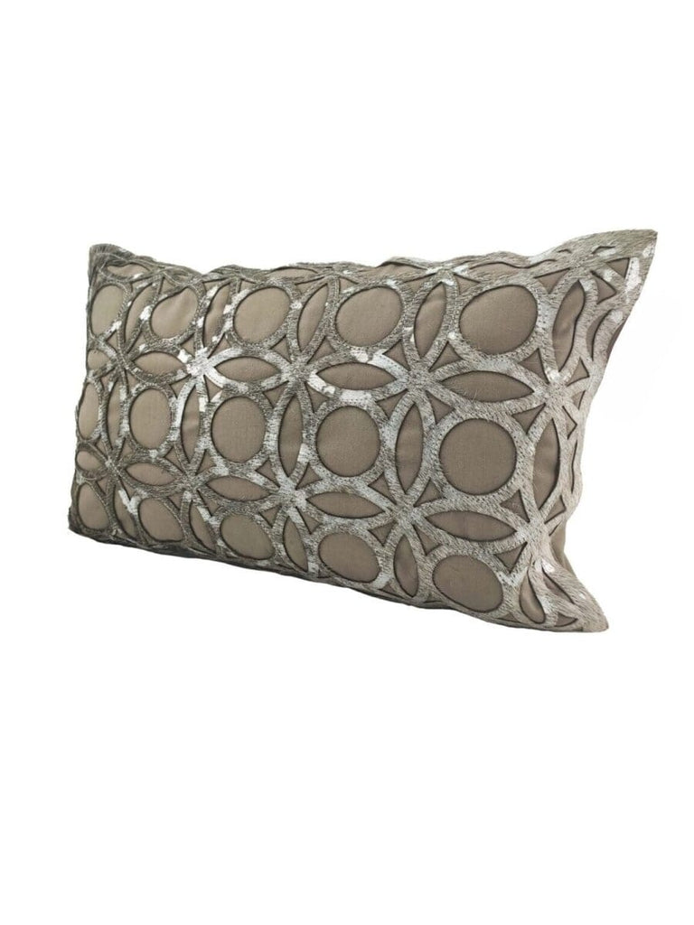 Bronze Sequined Patterned Cushion With Filler (30x50 CM) Cushion -- Cushion With Filler RAM 