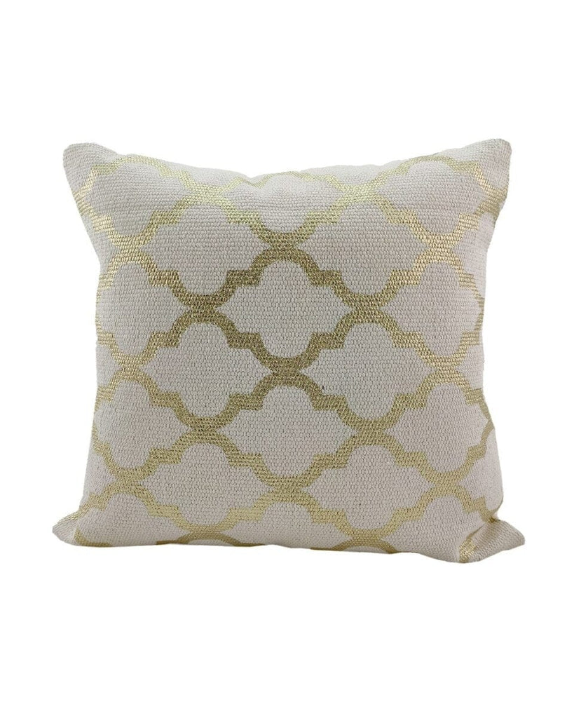 Cotton With Gold Foil Printed Cushion With Filler (45x45 CM) Cushion -- Cushion With Filler Homekode 