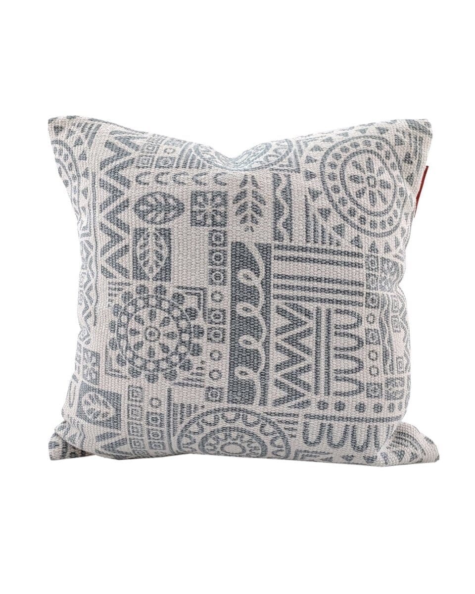 Patterned Canvas Cotton Cushion With Filler (45x45 CM)