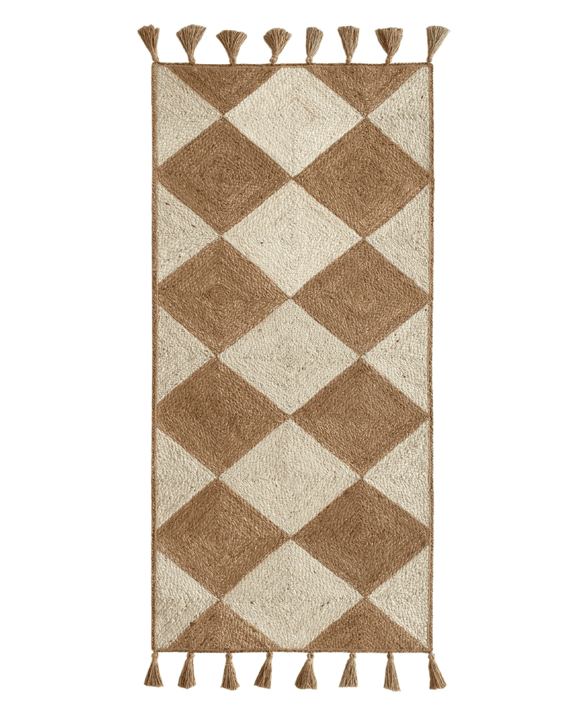 Loft Loom - Hallway Jute Off White and Beige Rug (200x80 CM)