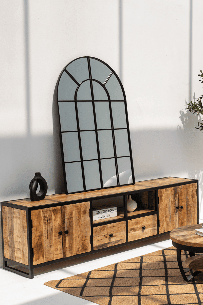 Indiana Industrial Wooden TV Unit