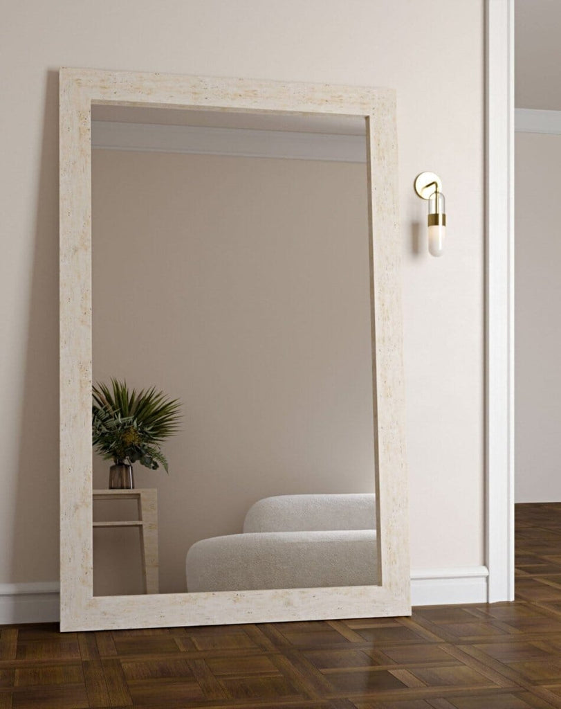 Esme Travertine - Rectangle White Mirror (220x140 CM) Mirrors Homekode 