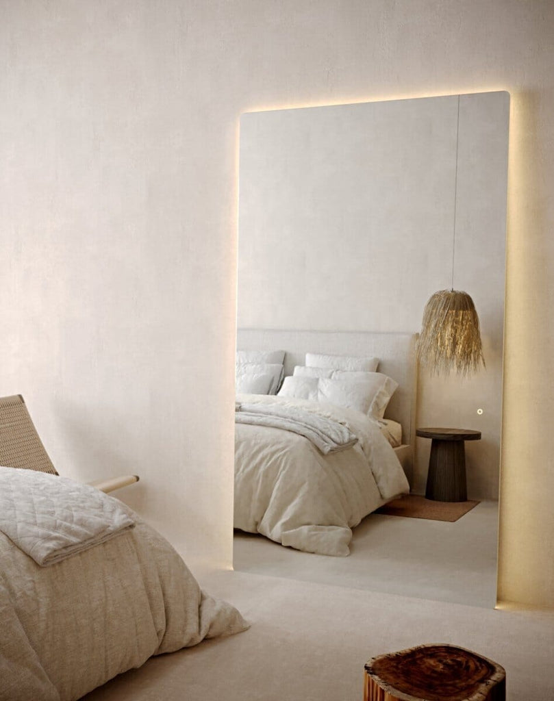 XL Backlit Frameless Full Length Rounded Corners Mirror (3 Sizes) Mirrors AME 210x120 CM 