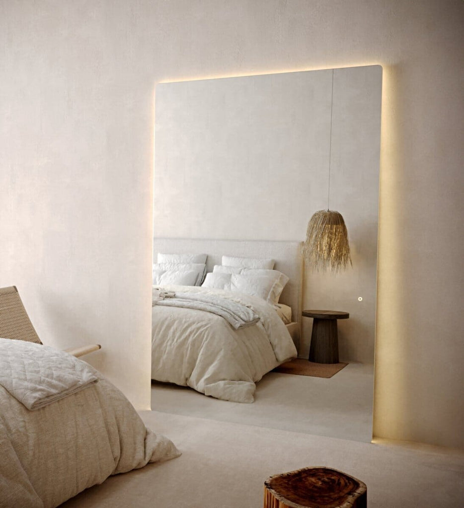 XL Backlit Frameless Full Length Rounded Corners Mirror (3 Sizes) Mirrors AME 210x140 CM 