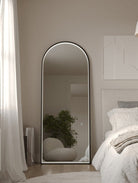 Ember Black Arch Mirror with Inner Fr LED (180x80 CM) Mirrors Homekode 