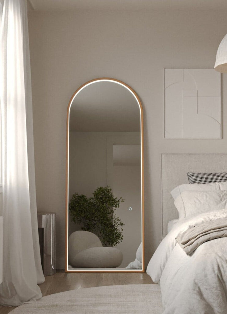 Ember Gold Arch Full Length Mirror with LED Light (180x80 CM)