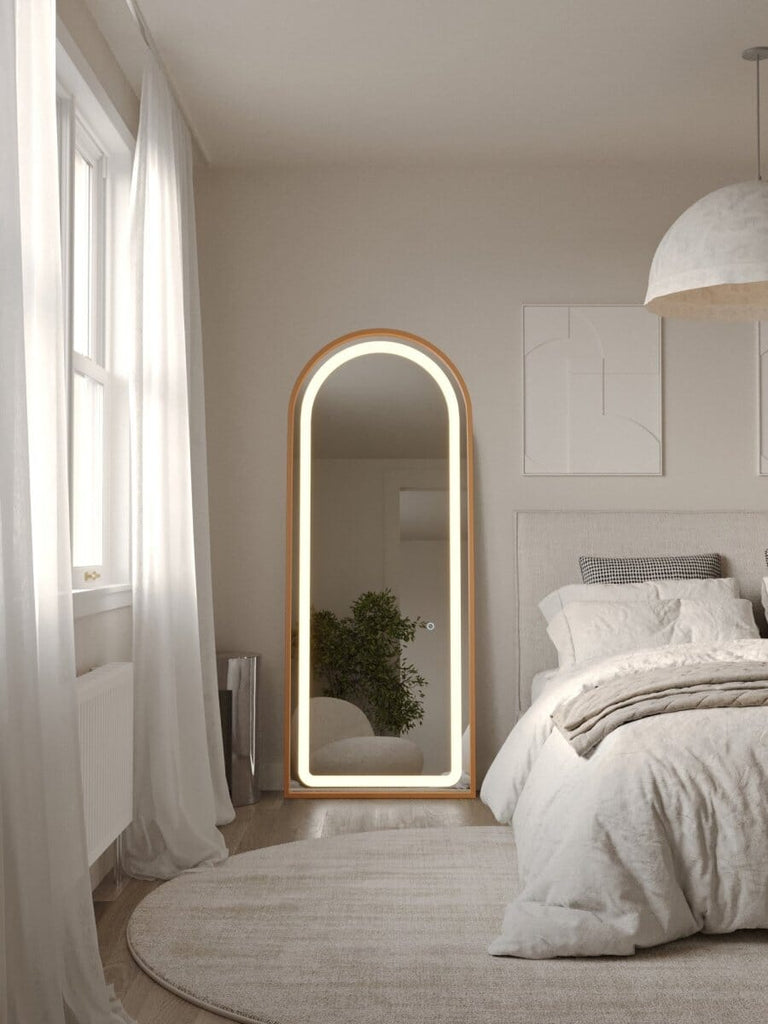Leah Gold Arch Full Length Mirror with LED Light (4 Sizes) Mirrors Homekode 