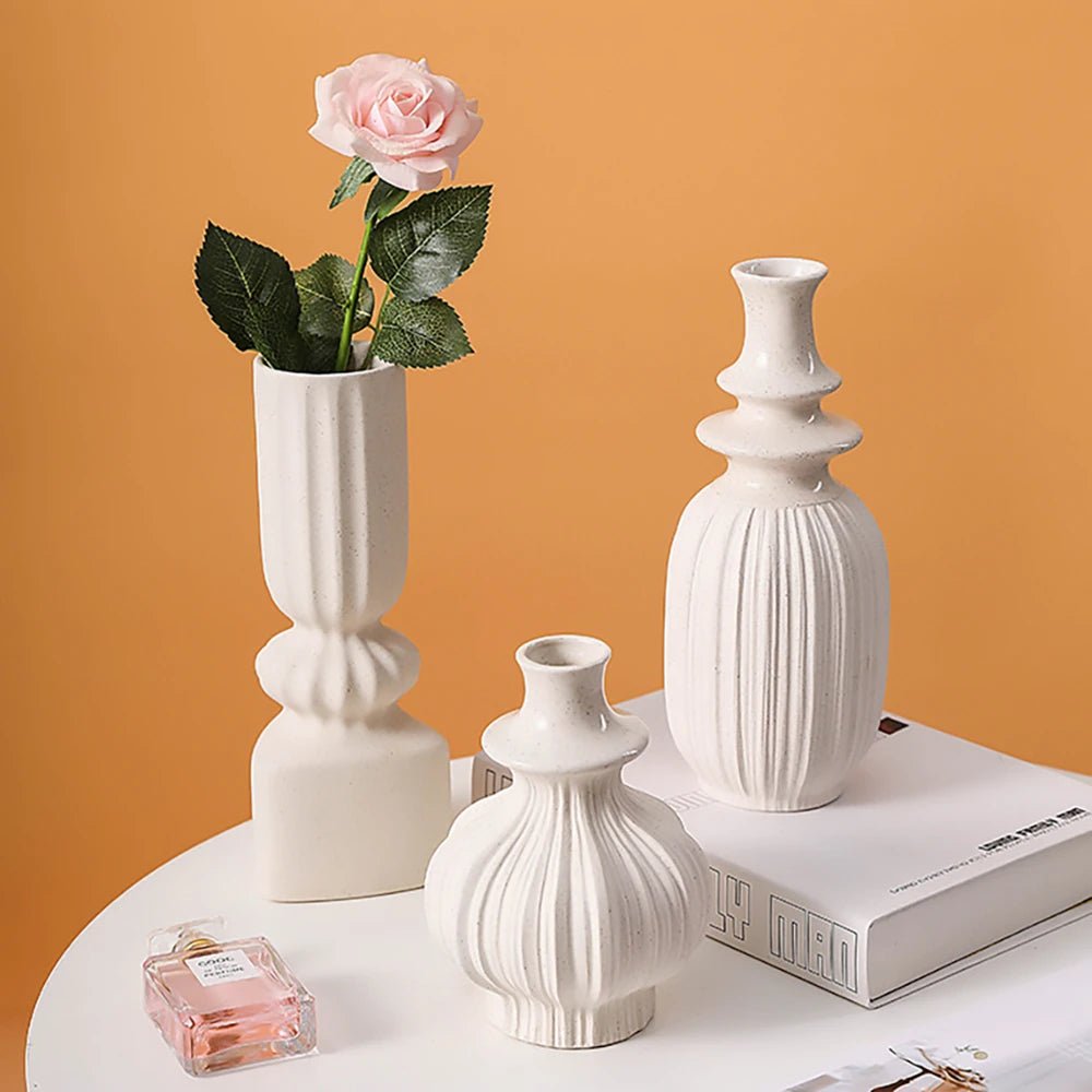 Modern Wavy Ceramic Vase (3 Sizes Available) Homekode 