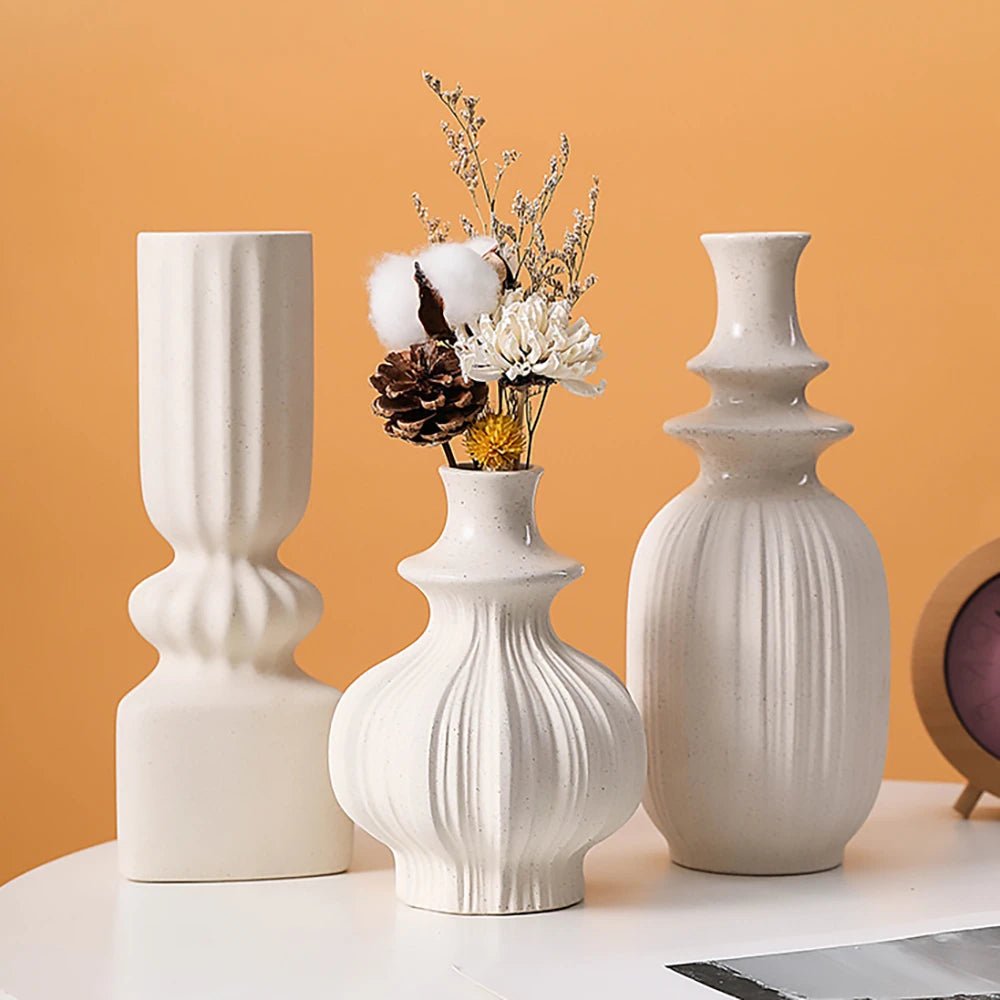 Modern Wavy Ceramic Vase (3 Sizes Available) Homekode 