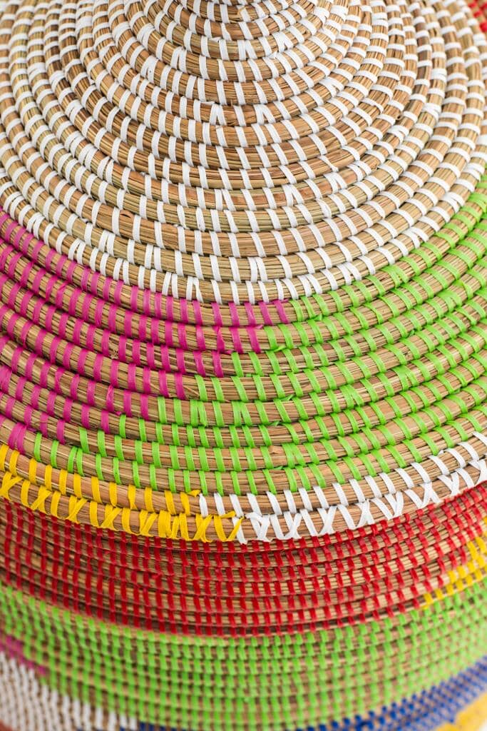 Handmade Rainbow Colored Classic Basket (3 Sizes) - Homekode