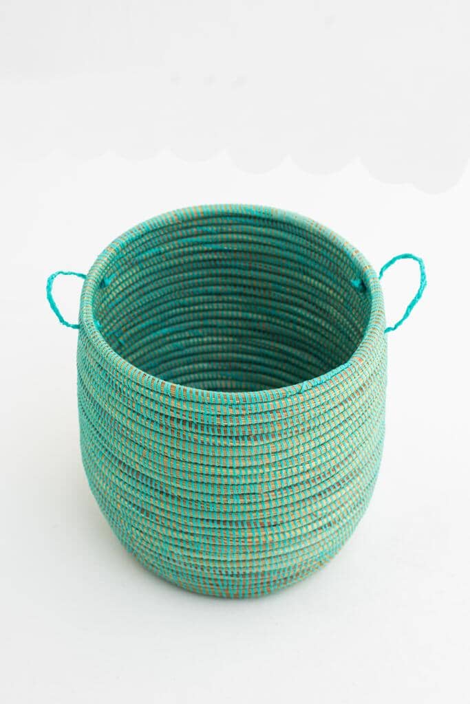 Handmade Turquoise Classic Basket (3 Sizes) BASKET Homekode 