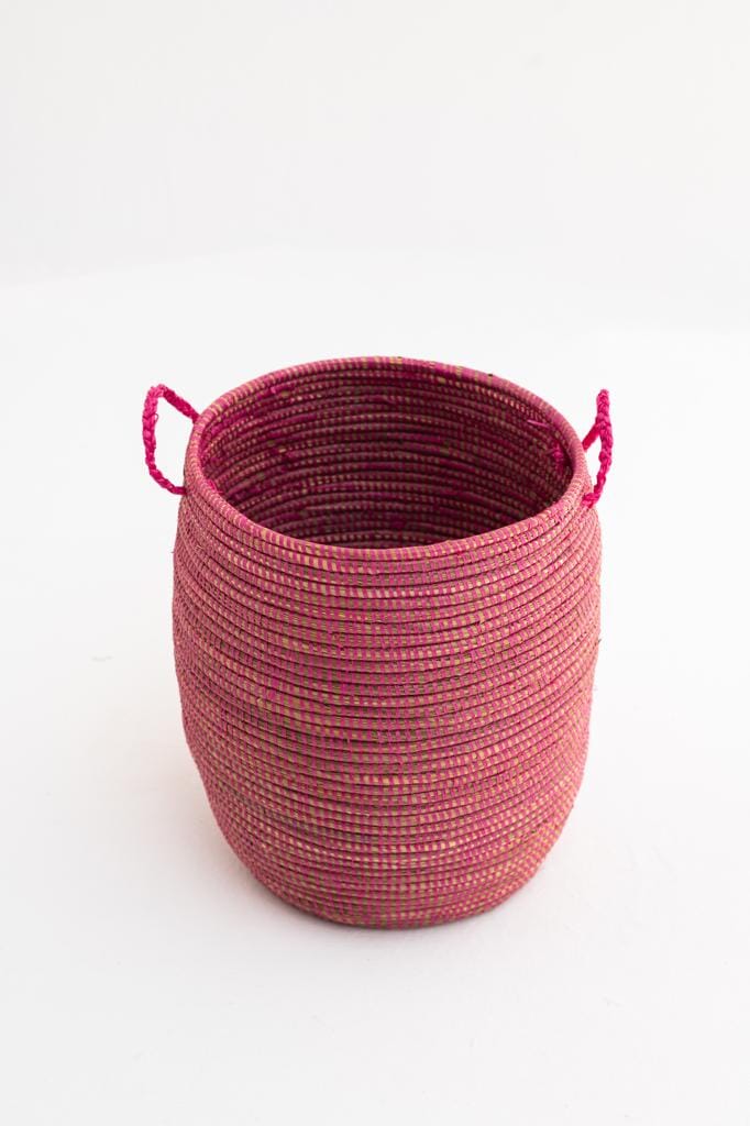 Handmade Pink Classic Basket (3 Sizes)