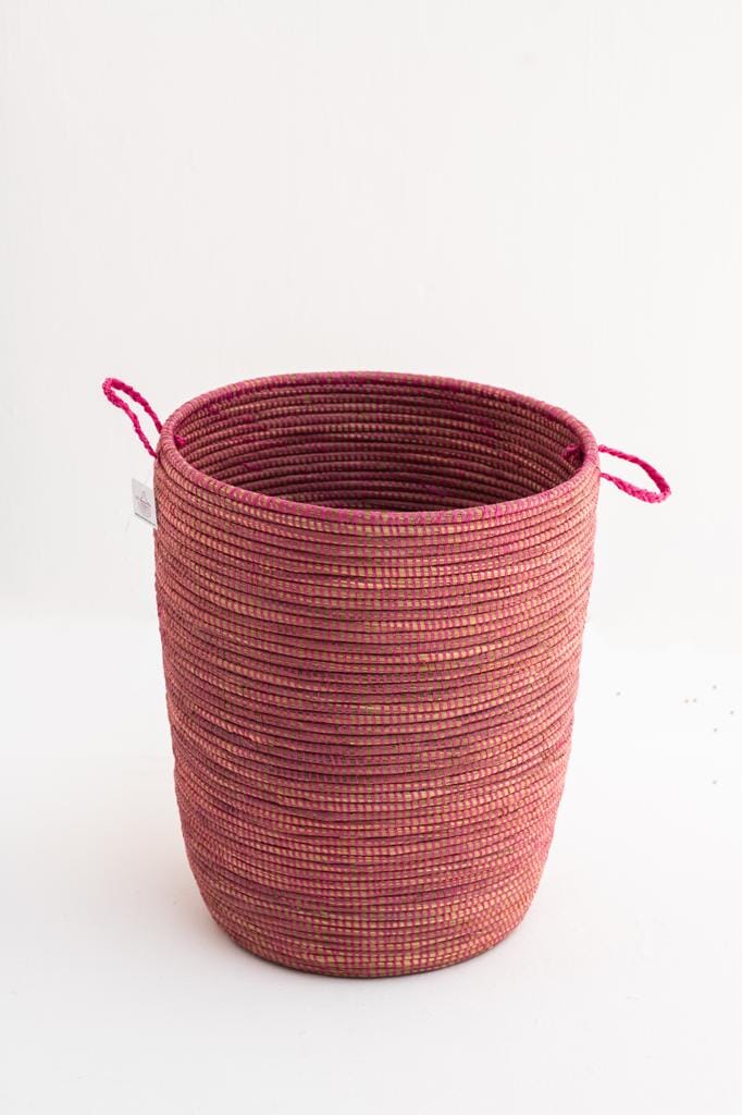 Handmade Pink Classic Basket (3 Sizes)