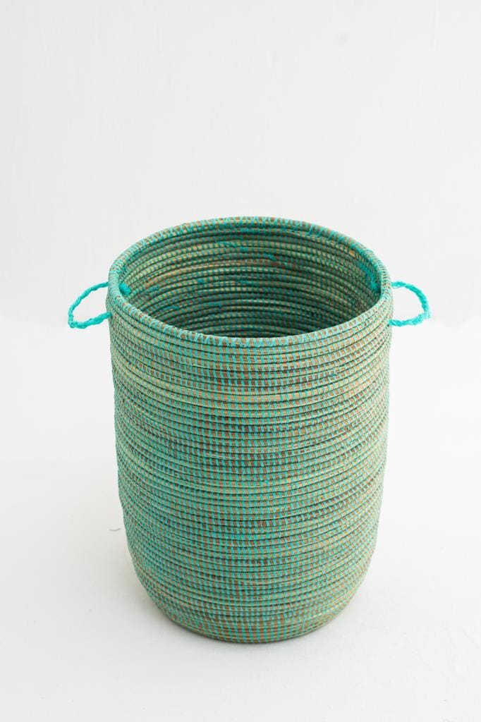 Handmade Turquoise Classic Basket (3 Sizes) BASKET Homekode 