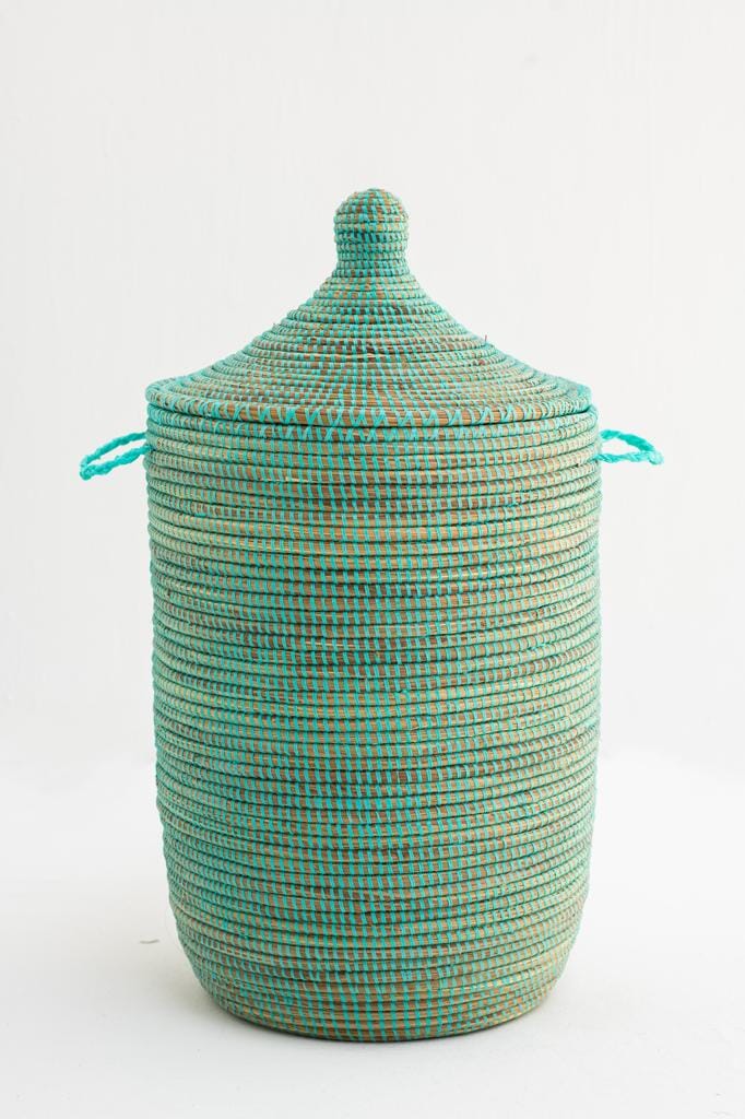 Handmade Turquoise Classic Basket (3 Sizes) BASKET Homekode 