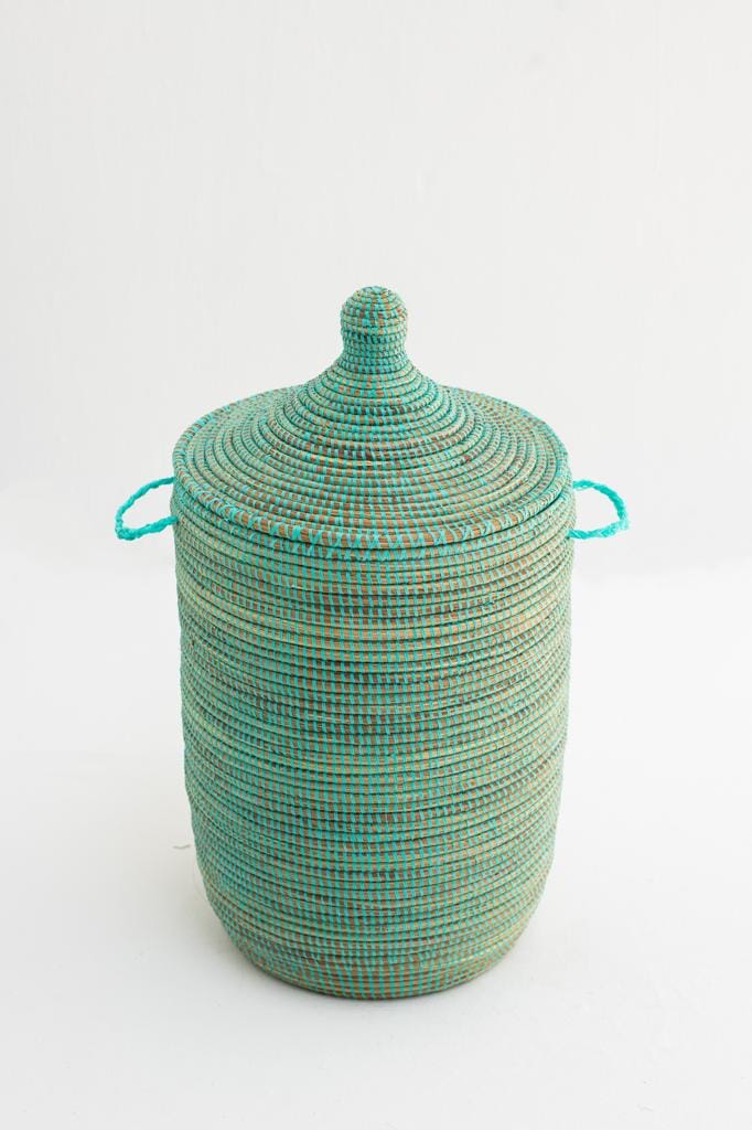 Handmade Turquoise Classic Basket (3 Sizes) BASKET Homekode 