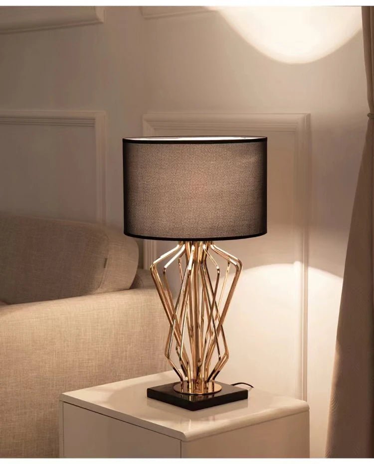 Gold and Black Table Lamp Home Homekode 