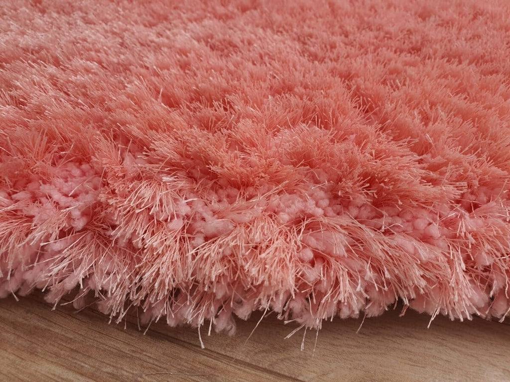 Round Cotton Candy - Pink Fluffy Shaggy Rug (4 Sizes) Table Tuft Shaggy RAM 