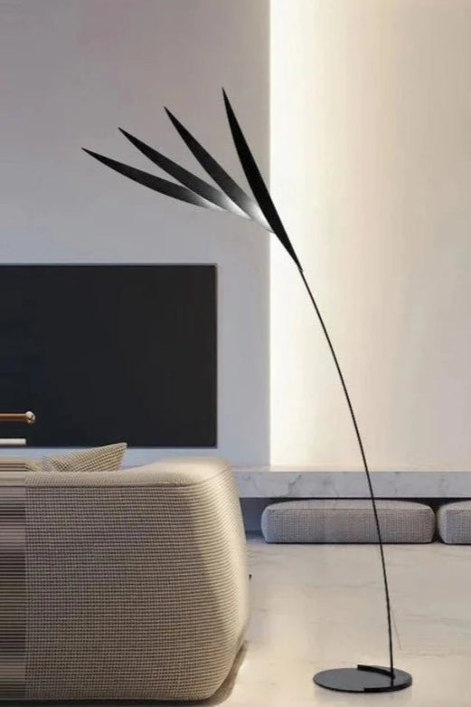 Modern Black Leaves Floor Lamp (185 CM)