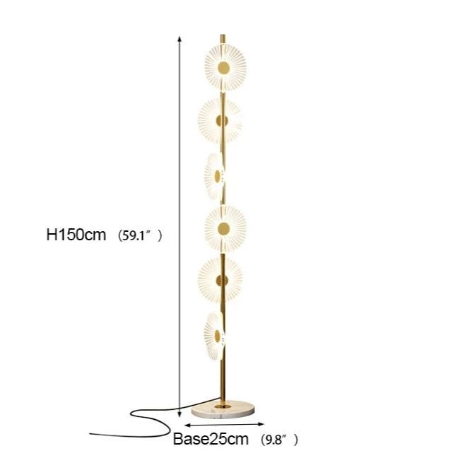 Flowers Black Floor Lamp FAB02 