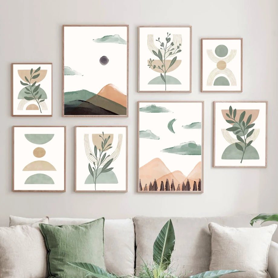 Verdant Radiance Abstract Wall Art