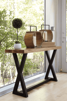 Wooden X Legs Console Homekode 