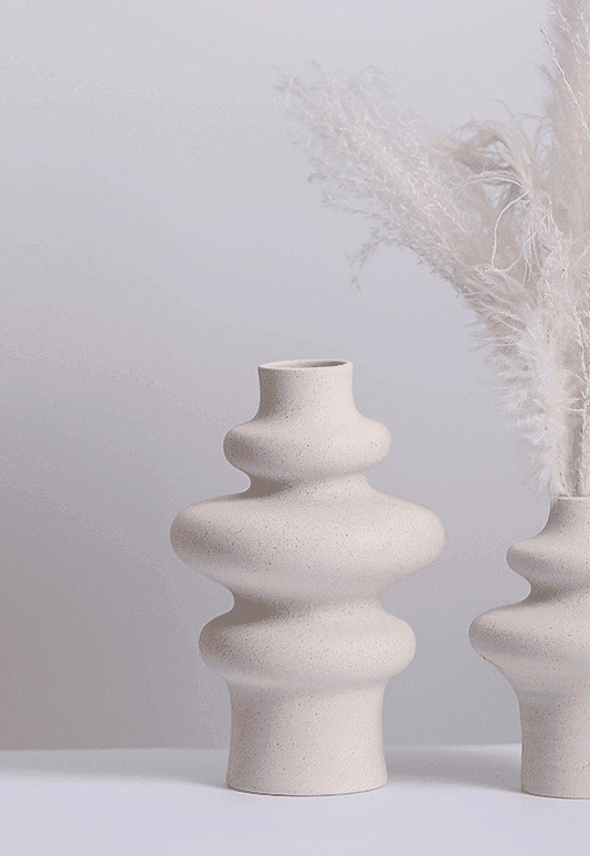 Ceramic Layered Waves Vase (2 Sizes)