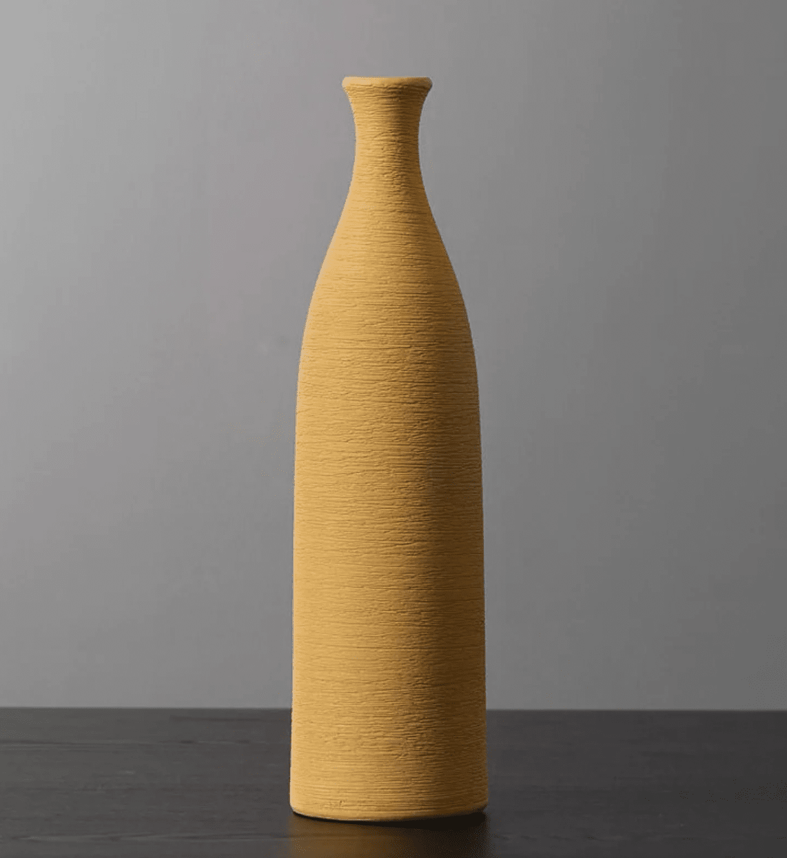 Mustard Ceramic Long Vase (2 Sizes)