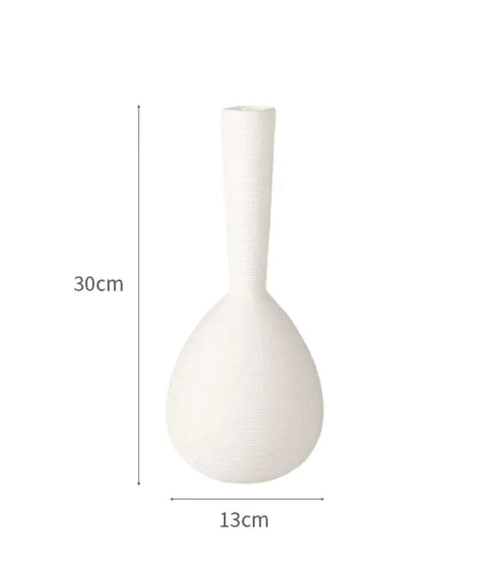Ripple Ceramic Elongated Vase (30x13 CM)