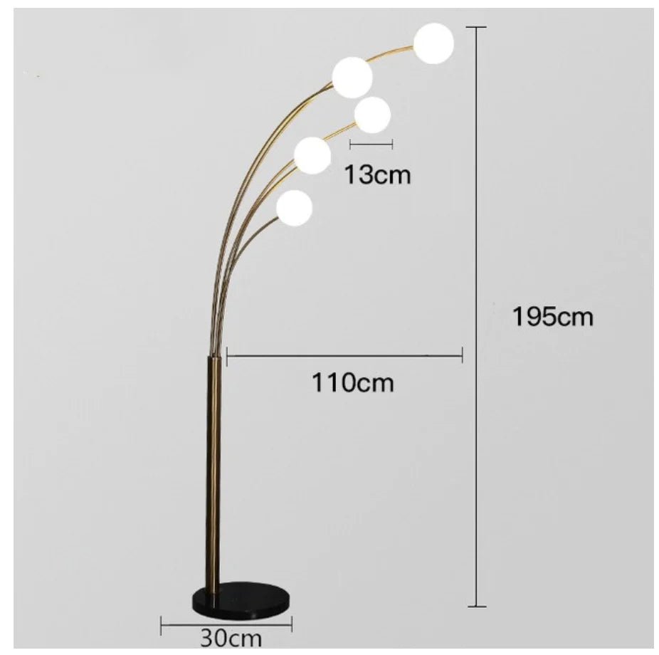 Gold branches Bubble Floor Lamp (5 Bulbs) Homekode 