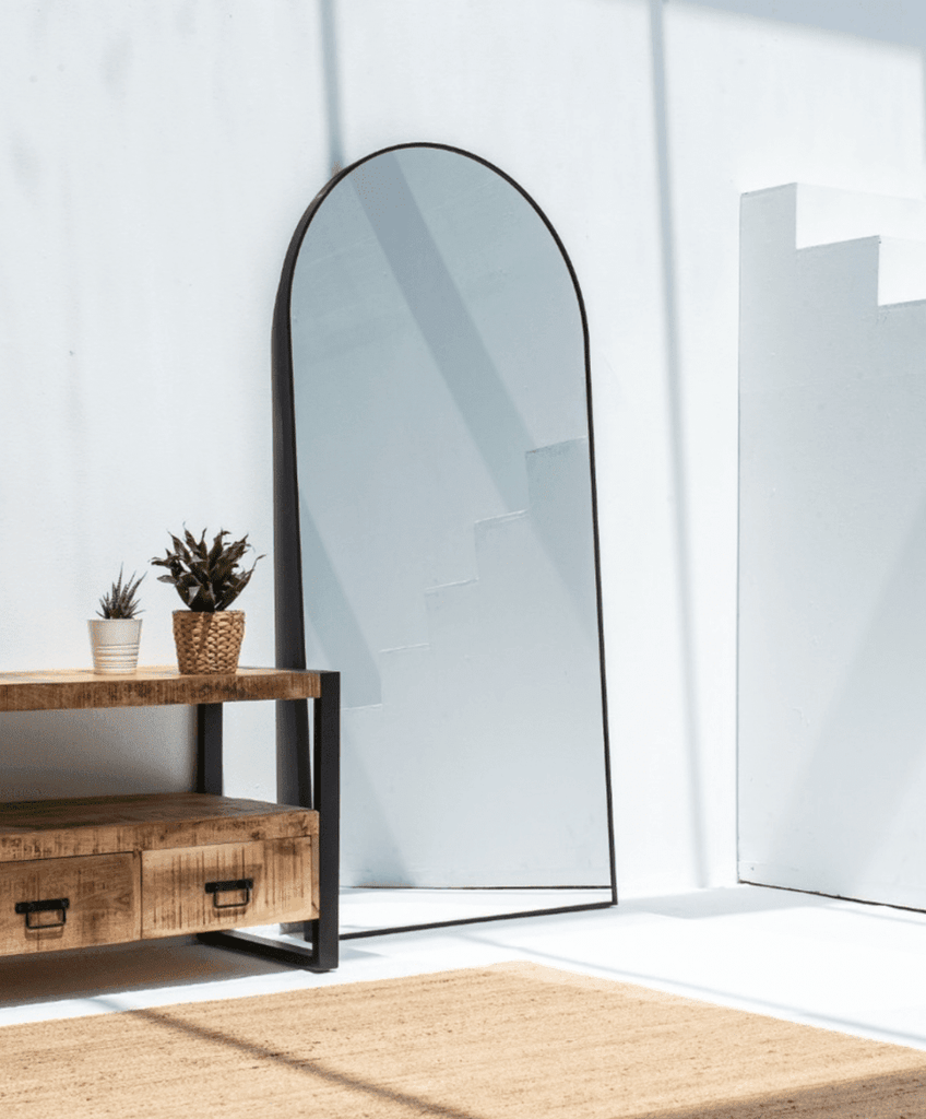 Black Arch Full Length Mirror (7 Sizes) Mirrors Homekode 180x90 CM 