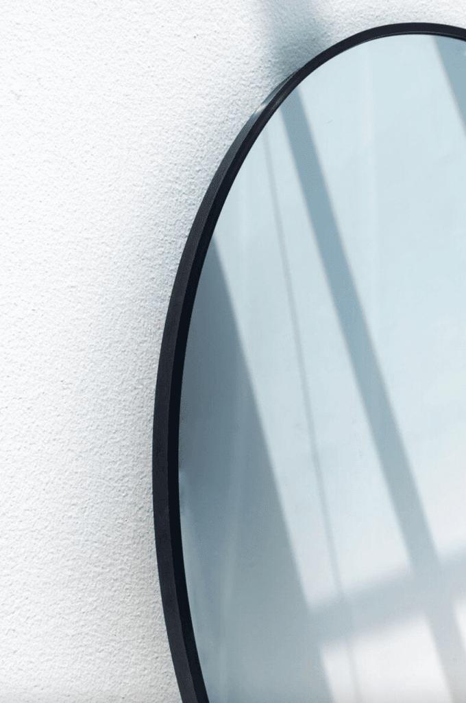 Black Oval Vanity & Hallway Wall Mirror (90x60 CM) Mirrors Homekode 