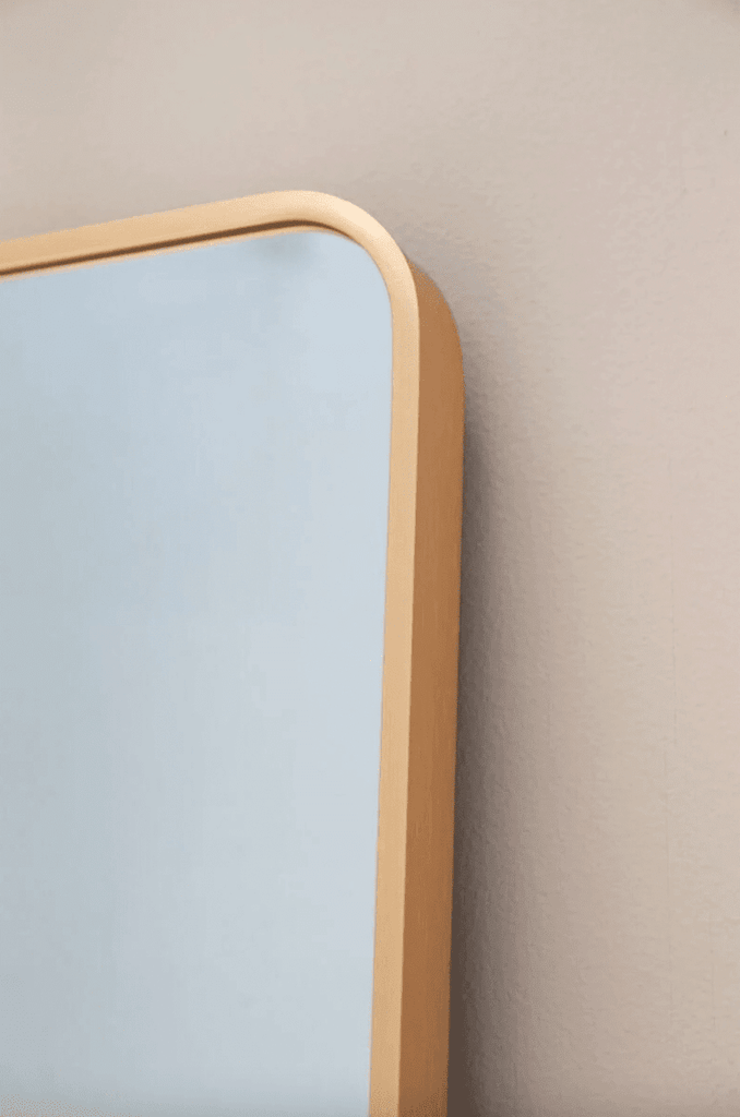 Ziva Rounded Corners Rectangular Gold Mirror (60x180 CM) Mirrors Homekode 
