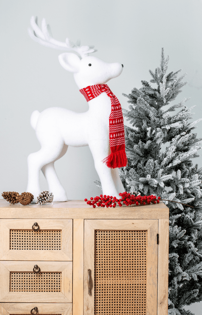 White Large Christmas Deer Homekode 