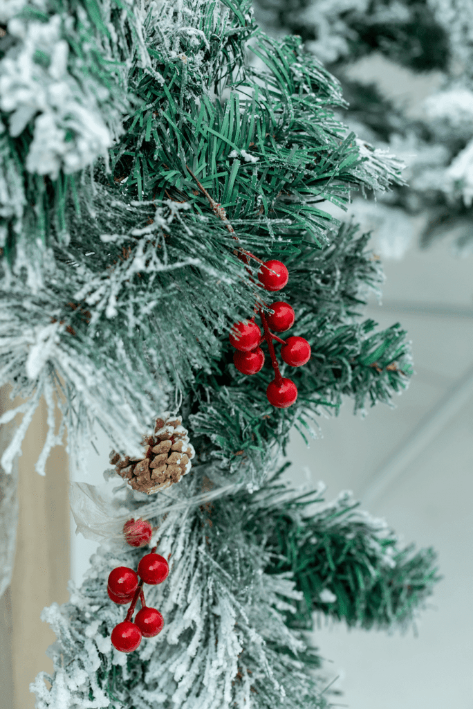 Christmas Snow Tipped Garland Decoration Homekode 