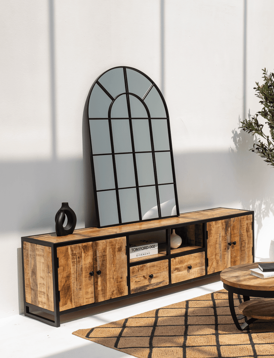 Indiana Industrial Wooden TV Unit Homekode 