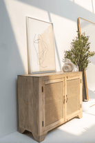 Everly Two Rattan Doors Sideboard Homekode 