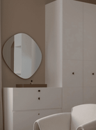 Frless Irregular Square Wall Mirror with Backlit LED (2 Sizes Available) Mirrors Homekode 