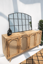 Raven Black Window Black Console Mirror (120x80 CM) Homekode 