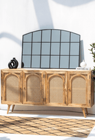 Raven Black Window Black Console Mirror (120x80 CM) Homekode 