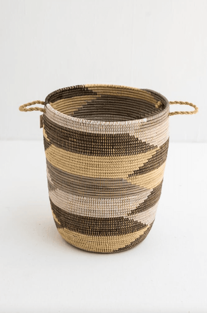 Handmade Brown, Beige, & Cream Classic Basket (3 Sizes)