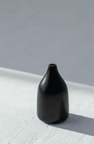 Black Ceramic Round Elongated Vase