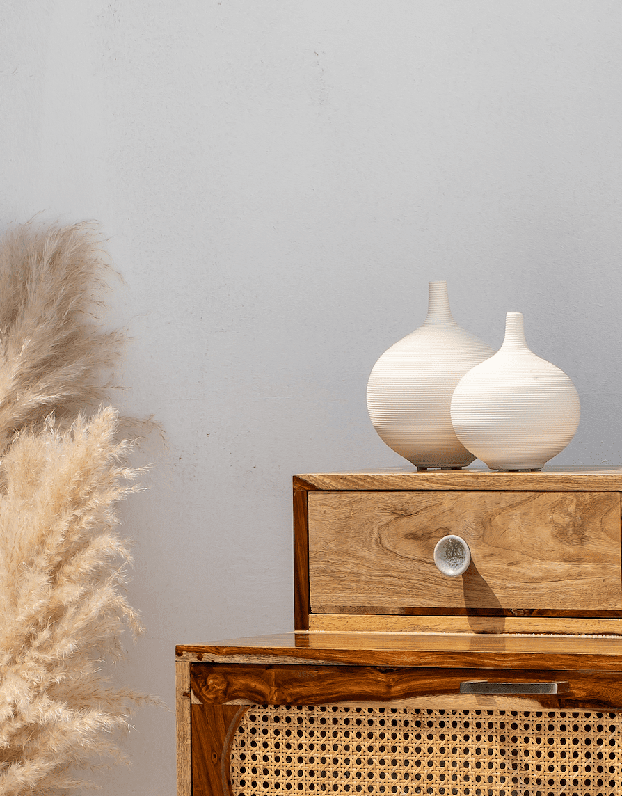 Minimalist Round Shape Ceramic Vase (3 Sizes)