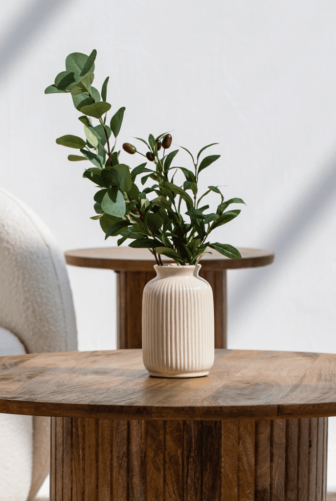 Creamy Round Ceramic Vase (2 Sizes)