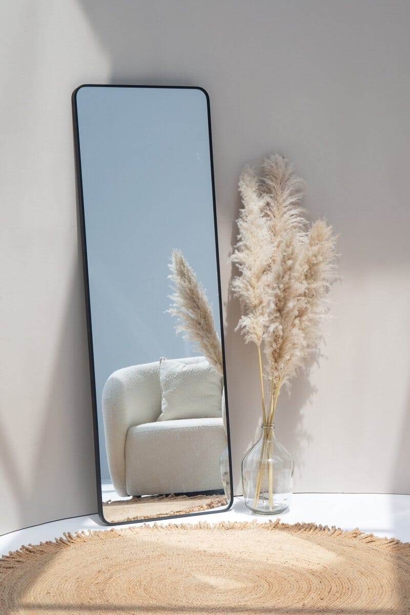 Rounded Corners Rectangular Black Mirror (5 sizes)