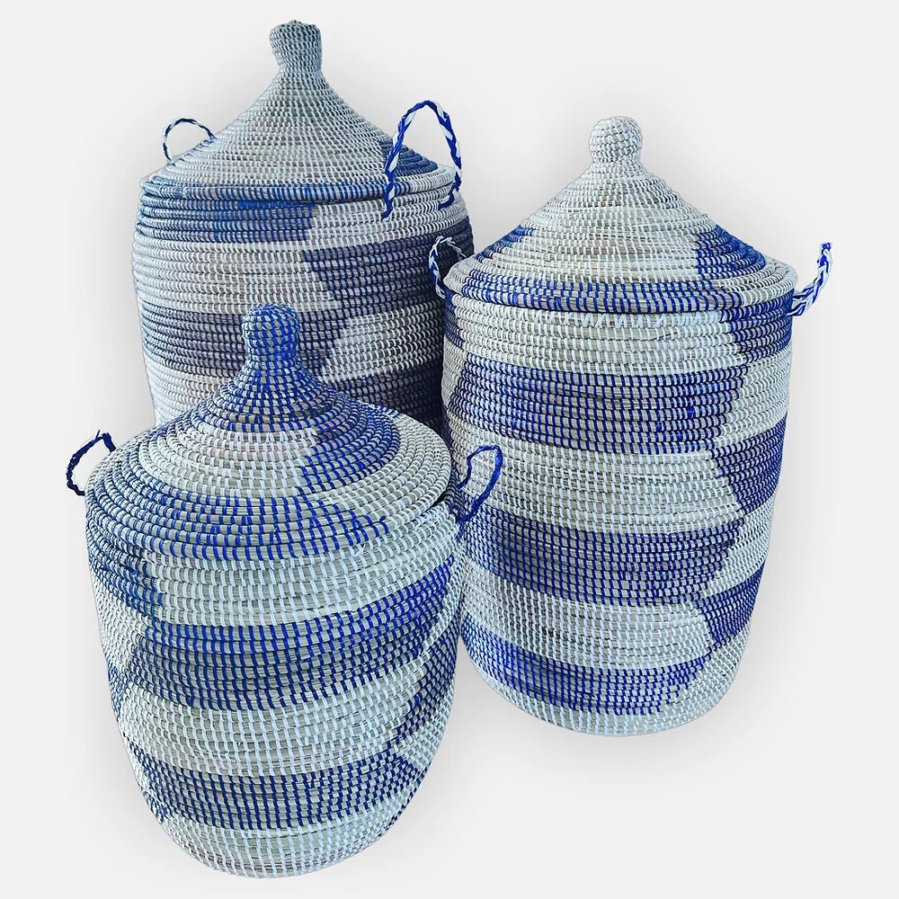 Handmade Gradient Blue Classic Basket (3 Sizes)