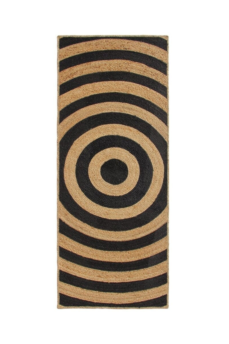 Spiral Essence - Braided Jute Hallway Rug (80x200 CM)
