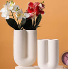 U-Shape Off-White Vase (Set of 2)