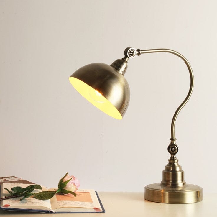 Gold Table Lamp with Metal Shade